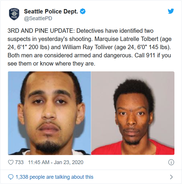 Mass Shooting In Seattle Ignored! Why? Because Two Perps Already Had 65 ...